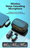 Coverzone Type-C Kablosuz Yaka Mikrofonu 20m Menzil, Gürültü Azaltma, Şarj Kutulu - Mini Mic S