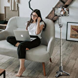 Coverzone Gimbal Tripod - Titreşim Önleyici, 360° Döner, Bluetooth Kumanda, Video Fotoğraf İçin L18 Mini