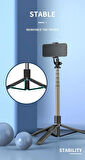Coverzone Selfie Stick Tripod - Magic Snapshot, 2’si 1 Arada, 156cm Ayarlı, Hafif Alüminyum Alaşım | Q06