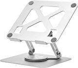 Coverzone Katlanabilir Laptop Standı - Alüminyum Alaşım, 11-17 inç, Portatif, Dayanıklı, Rahat Kullanım | X2
