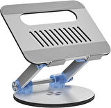 Coverzone Laptop Standı Katlanabilir Alüminyum, 11-17 inç Uyumlu, Ayarlanabilir Açı, Ev ve Ofis İçin | S4