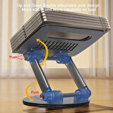 Coverzone Laptop Standı Katlanabilir Alüminyum, 11-17 inç Uyumlu, Ayarlanabilir Açı, Ev ve Ofis İçin | S4