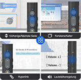 Coverzone Kablosuz Presenter 2.4GHz, 30m Kontrol, USB Alıcılı, PowerPoint Slayt İleri Geri Kumanda | Y-55