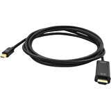 Coverzone Mini DisplayPort to HDMI Kablo 4K UHD 1080P, Tak Çalıştır, Ses Görüntü Aktarım, 1.8m | ZR167