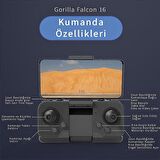 Gorilla Falcon 16 720P HD (2 Bataryalı) Android iOS Uyumlu 360 Derece Engel Sensörlü Kameralı Drone