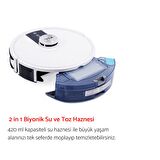 Yui S7 NoMopZone Özellikli Akıllı Robot Vacuum & Mop Süpürge Beyaz(YUI TÜRKİYE GARANTİLİ) 