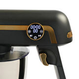 M123 Easy Chef Premium 1800w Dokunmatik Ekran Alüminyum Döküm 7lt Koyu Gri/Gold