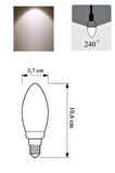 Panasonic 6,5W (50W) Led Mum Ampul Gün Işığı 4000K - E14 Duy Avize Lambası