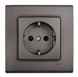 LİNNERA LİFE ANTRASİT TOPRAKLI PRİZ ÇERÇEVELİ