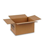 20x20x10 cm Esmer Tek Oluklu A-Box Taşıma Kolisi - 10 Adet - Esmer
