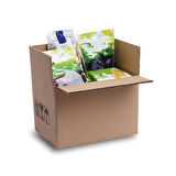 30x23x23 cm Esmer Çift Oluklu A-Box Taşıma Kolisi - 10 Adet - Esmer