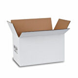 60x40x40 cm Çift Oluklu  A-Box Taşıma Kolisi - 10 Adet - Beyaz