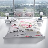 Cattleya Anneler Günü I 3D Temalı Pamuk Saten Çift Kişilik Nevresim Takımı