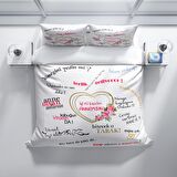 Cattleya Anneler Günü I 3D Temalı Pamuk Saten Çift Kişilik Nevresim Takımı