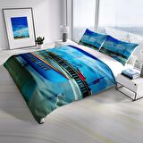 Cattleya Atlanta 3D Temalı Pamuk Saten Çift Kişilik Nevresim Takımı