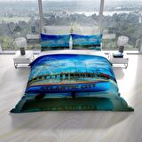 Cattleya Atlanta 3D Temalı Pamuk Saten Çift Kişilik Nevresim Takımı