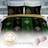 Cattleya Damascus 3D Temalı Pamuk Saten Çift Kişilik Nevresim Takımı