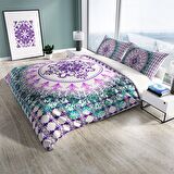 Cattleya Focus 3D Temalı Pamuk Saten Çift Kişilik Nevresim Takımı