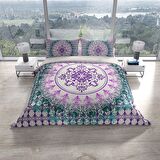 Cattleya Focus 3D Temalı Pamuk Saten Çift Kişilik Nevresim Takımı