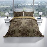 Cattleya Harmony 3D Temalı Pamuk Saten Çift Kişilik Nevresim Takımı