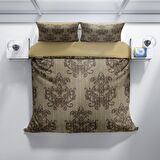 Cattleya Harmony 3D Temalı Pamuk Saten Çift Kişilik Nevresim Takımı