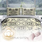 Cattleya King 3D Temalı Pamuk Saten Çift Kişilik Nevresim Takımı