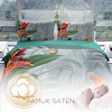 Cattleya Parworld 3D Temalı Pamuk Saten Çift Kişilik Nevresim Takımı