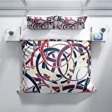 Cattleya Rings 3D Temalı Pamuk Saten Çift Kişilik Nevresim Takımı