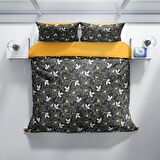 Cattleya Serenity 3D Temalı Pamuk Saten Çift Kişilik Nevresim Takımı