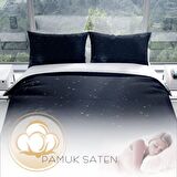 Cattleya Smoke 3D Temalı Pamuk Saten Çift Kişilik Nevresim Takımı