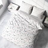 Monohome Terrazzo 3D Temalı Pamuk Saten Çift Kişilik Nevresim Takımı