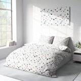 Monohome Terrazzo 3D Temalı Pamuk Saten Çift Kişilik Nevresim Takımı