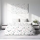 Monohome Terrazzo 3D Temalı Pamuk Saten Çift Kişilik Nevresim Takımı