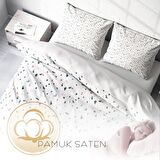 Monohome Terrazzo 3D Temalı Pamuk Saten Çift Kişilik Nevresim Takımı