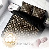 Monohome Gold Deco 3D Temalı Pamuk Saten Çift Kişilik Nevresim Takımı
