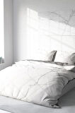 Lux Marble 3d Pamuk Saten Çift Kişilik Nevresim Takımı