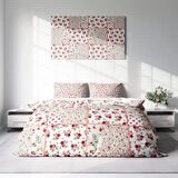 Monohome Rose Branch Çiçekli Pamuk Saten Çift Kişilik Nevresim Takımı