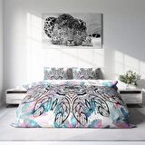 Monohome Ethnic Mandala2 3D Temalı Pamuk Saten Çift Kişilik Nevresim Takımı