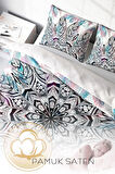 Nevresim Takımı %100 Doğal Pamuk Çift Kişilik 3d Digital Ethnic Mandala2