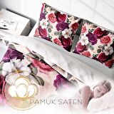 Monohome Flower Dream Çiçekli Pamuk Saten Çift Kişilik Nevresim Takımı