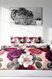 Nevresim Takımı %100 Doğal Pamuk Çift Kişilik 3d Digital Flower Dream