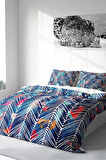 Nevresim Takımı %100 Doğal Pamuk Çift Kişilik 3d Digital Blue Pattern