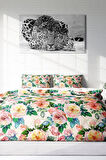 Nevresim Takımı %100 Doğal Pamuk Çift Kişilik 3d Digital Flower Spring