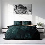 Monohome Drop Leave Yapraklı Pamuk Saten Çift Kişilik Nevresim Takımı