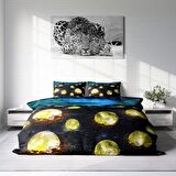 Monohome Moon River Ay Temalı Pamuk Saten Çift Kişilik Nevresim Takımı