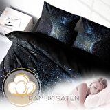 Monohome Star Moon 3D Temalı Pamuk Saten Çift Kişilik Nevresim Takımı
