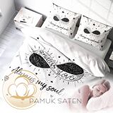 Monohome Soul Mate 3D Temalı Pamuk Saten Çift Kişilik Nevresim Takımı