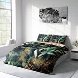 Monohome Floral Watercolor Çiçekli Pamuk Saten Çift Kişilik Nevresim Takımı