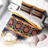 Monohome Oriental Ethnic 3D Temalı Pamuk Saten Çift Kişilik Nevresim Takımı
