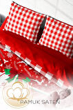 Yılbaşı Nevresim Takım %100 Doğal Pamuk Merry Christmas Çift Kişilik 2023